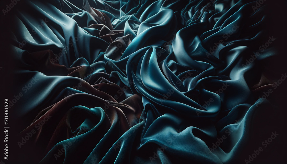 Obraz premium Fondo o Background de Textura de Tela Ondulada en Tonos Azules y Marrones
