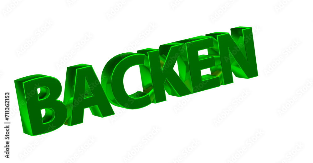 Backen - grüne plakative 3D-Schrift, Kuchen, Gebäck, Schrift, Weihnachten, Plätzchen, Rendering, gerendert, Freisteller Backen - grüne plakative 3D-Schrift, Kuchen, Gebäck, Schrift, Weihnachten, Plätzchen, Rendering, gerendert, Freisteller
