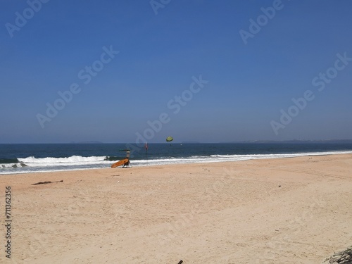 Goa Beach. white sand beach in india.