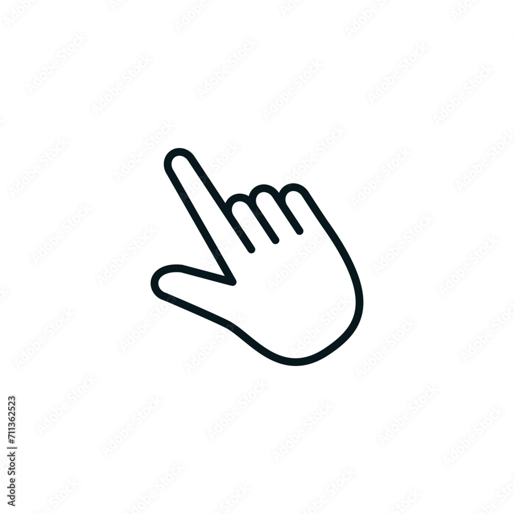 Hand click ,finger pointer icon vector logo design template