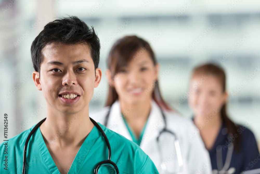 Team of Asian of doctors and nurses. Team of Asian of doctors and nurses.