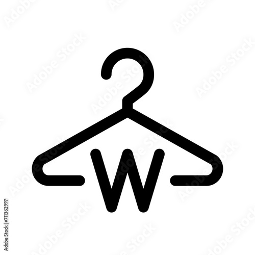 Women’s changing room line icon. Editable stroke. Vector graphics
