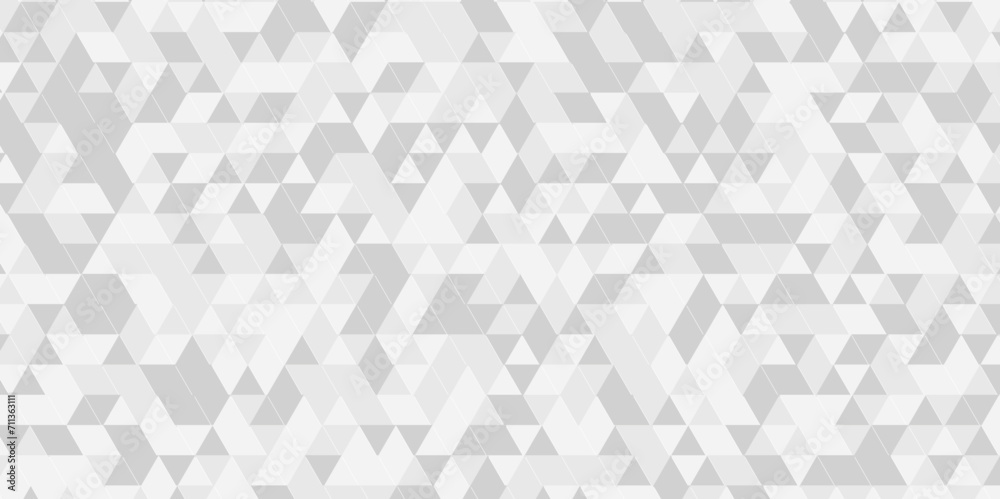 Seamless geometric pattern square shapes low polygon backdrop background. Abstract geometric wall tile and metal cube background triangle wallpaper. Gray and white polygonal background.