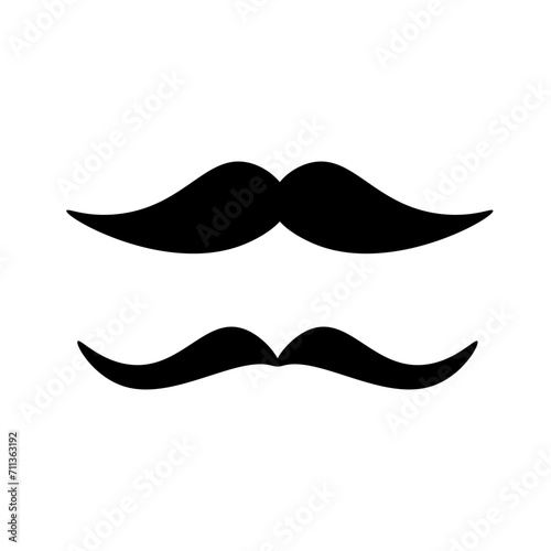 Mustache icons. Silhouette, black mustache for design, neat mustache icons. Vector icons