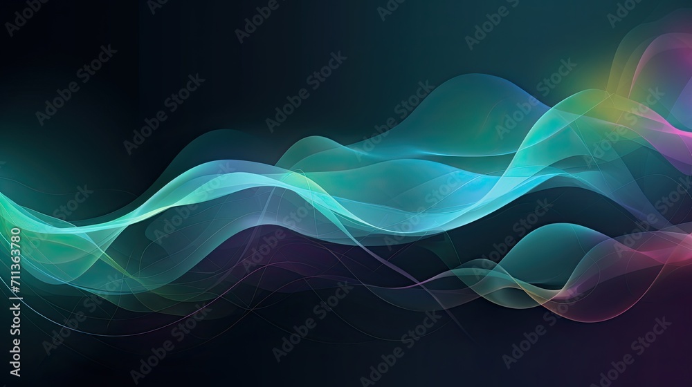Abstract fluid 3d render holographic iridescent neon curved wave in motion background. Gradient design element for banners, backgrounds, wallpaper