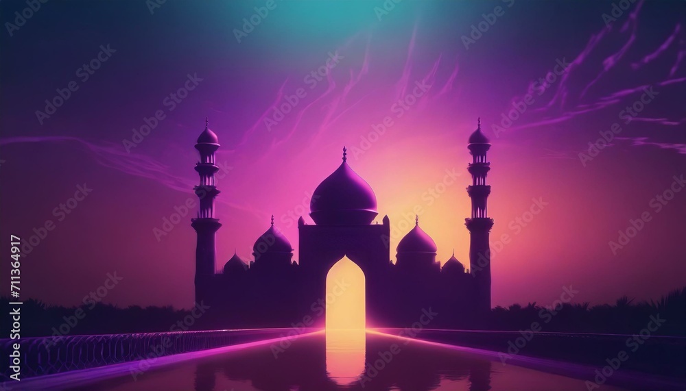 blurry Islamic architecture background