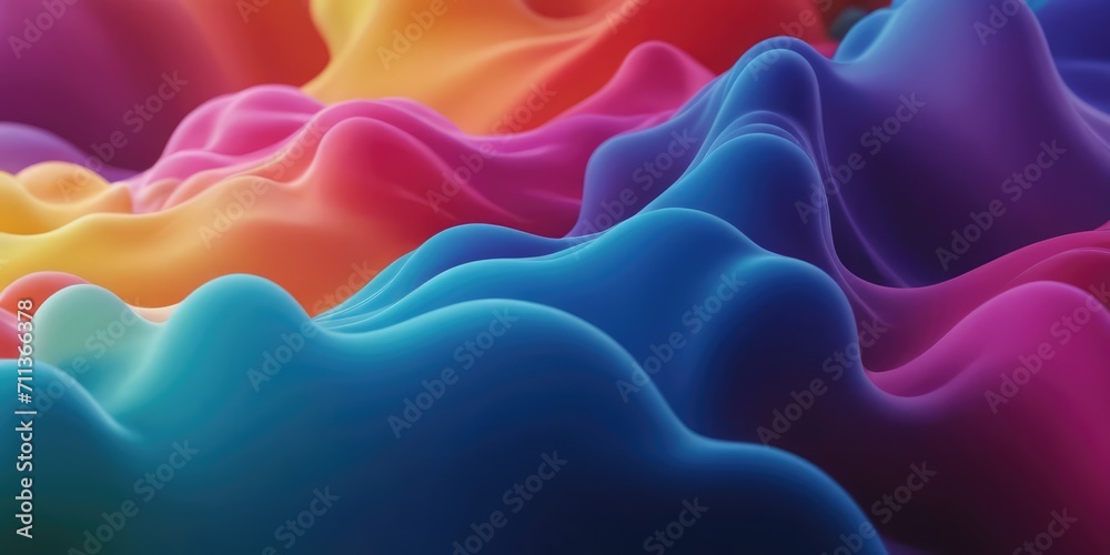 Soft smooth abstract colorful abstract waves of paint.
