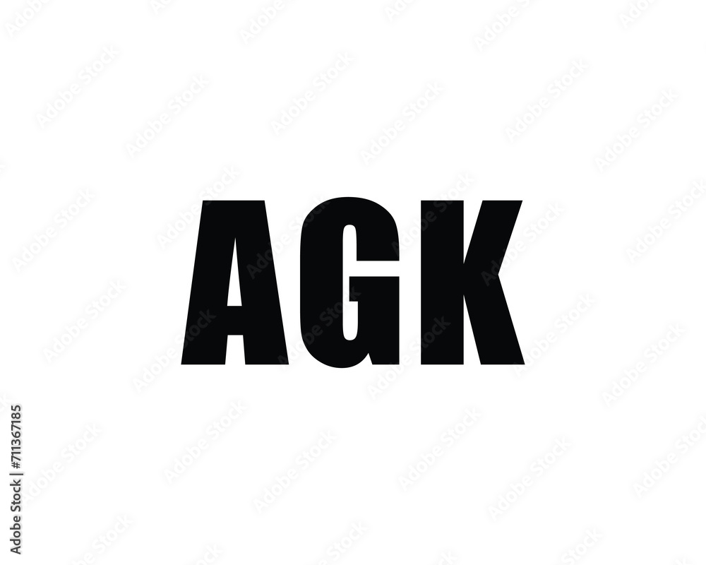 AGK LOGO DESIGN VECTOR TEMPLATE