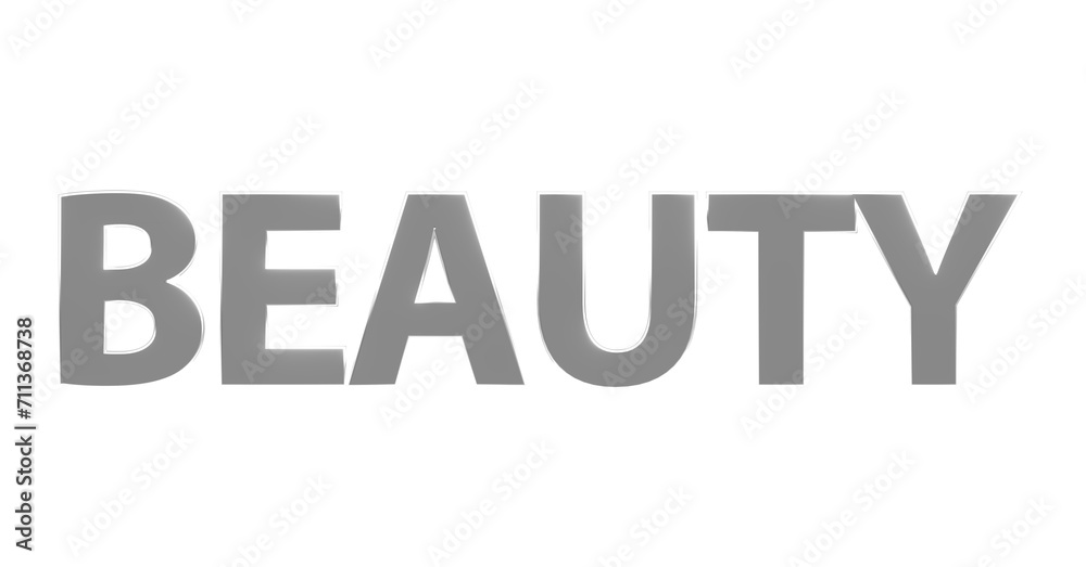 Beauty silberne plakative 3D-Schrift, Schönheit, Hautpflege, Make-up, Kosmetik, Wellness, Nageldesign, Lippenstift, Rouge, Gesichtspflege, Sonnenschutz, Frisuren, Maniküre, Rendering, Freisteller Beauty silberne plakative 3D-Schrift, Schönheit, Hautpflege, Make-up, Kosmetik, Wellness, Nageldesign, Lippenstift, Rouge, Gesichtspflege, Sonnenschutz, Frisuren, Maniküre, Rendering, Freisteller