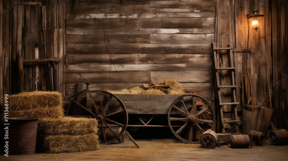 wooden backdrop rustic background illustration old barn, farmhouse ...