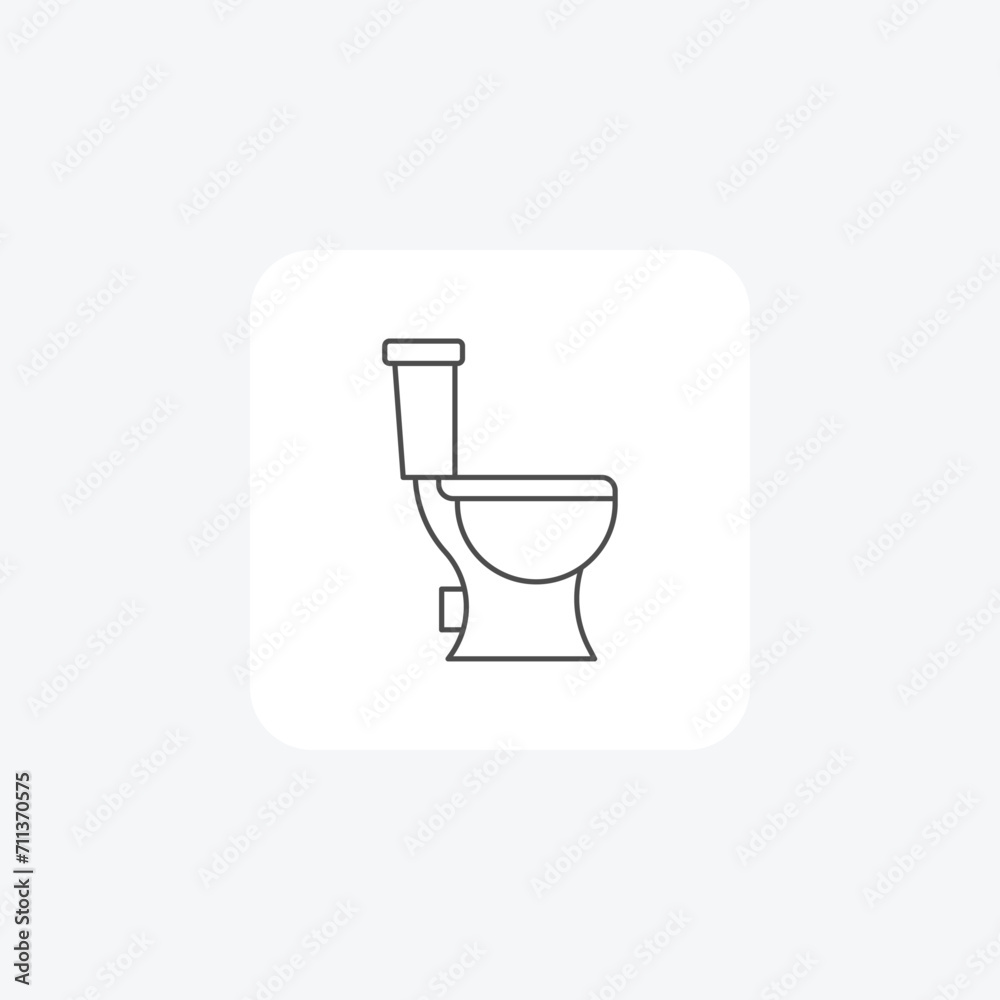 Bathroom grey thin line icon outline icon, pixel perfect Bathroom grey thin line icon outline icon, pixel perfect