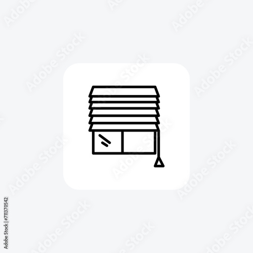 Window Blinds black outline icon outline icon, pixel perfect