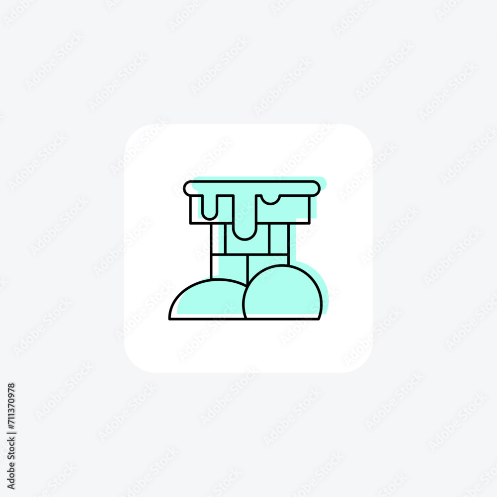 Chimney color shadow line icon outline icon, pixel perfect Chimney color shadow line icon outline icon, pixel perfect