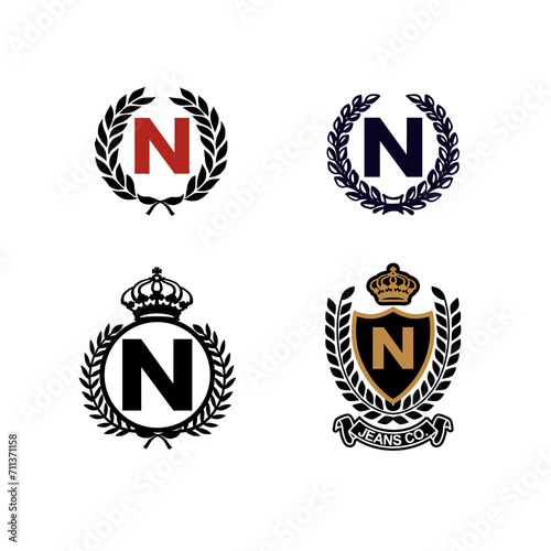 heraldic logo vector illustration for  tees, card, poster, fashion etc