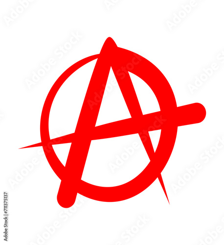 Anarchy sign isolated. lack of organized power symbol
