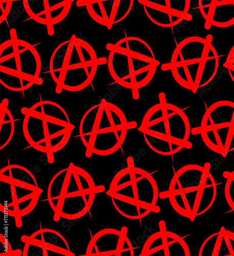 Anarchy pattern seamless. lack of organized power symbol background photo