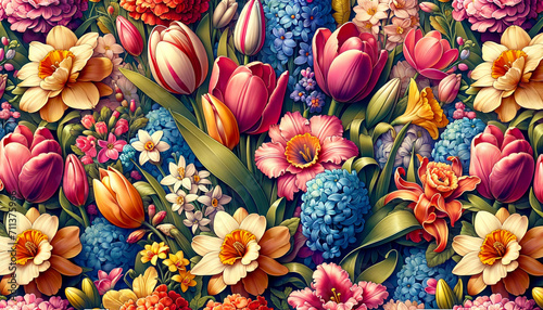 floral background for march 8th greetings 