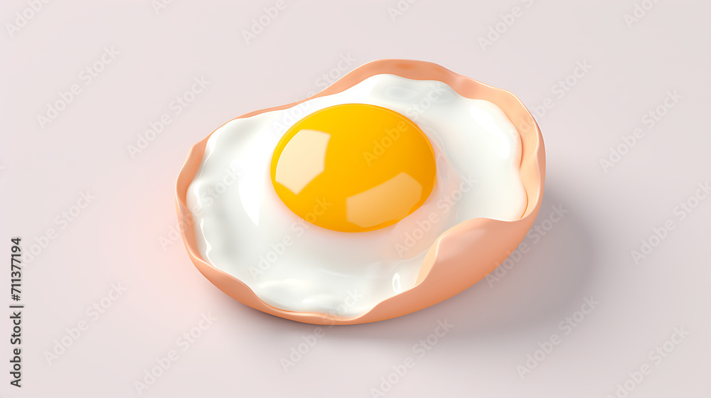 Soft Pop Style Sunny Side Up - glossy yolk and tender whites, set against a minimalist pastel background. Soft Pop Style Sunny Side Up - glossy yolk and tender whites, set against a minimalist pastel background.