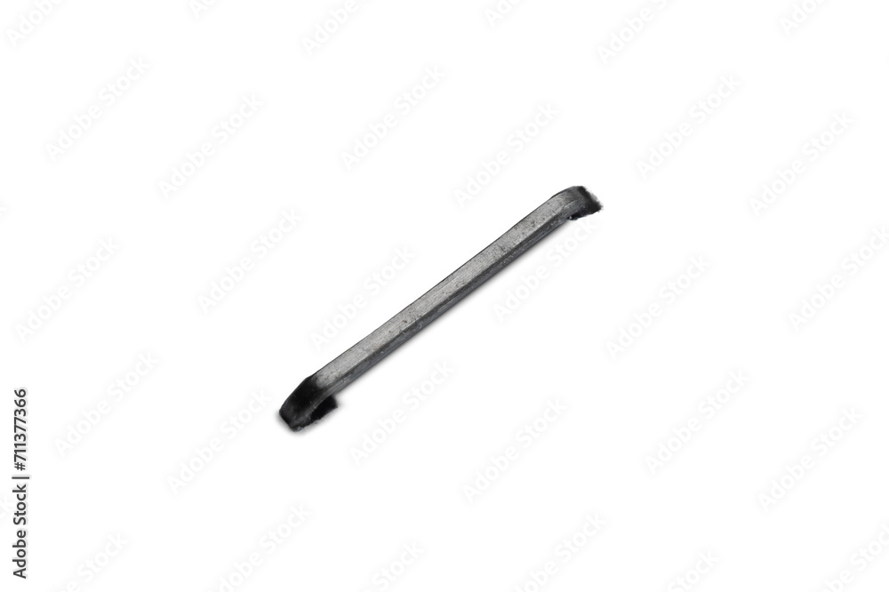 Single staple with drop shadow isolated on white background Single staple with drop shadow isolated on white background
