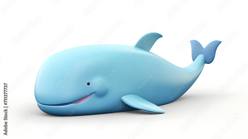 Playful Ocean Bliss: A Soft Pop Style Whimsical Whale Illustration Playful Ocean Bliss: A Soft Pop Style Whimsical Whale Illustration