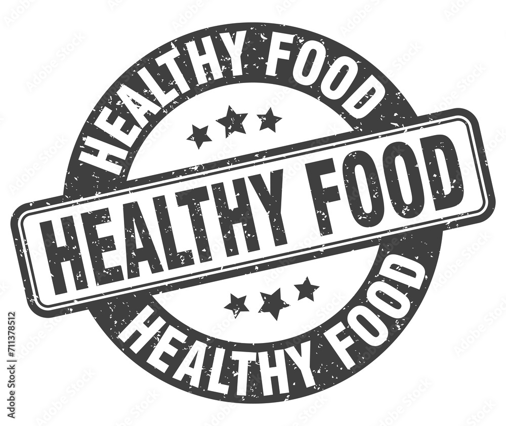 healthy food stamp. healthy food label. round grunge sign healthy food stamp. healthy food label. round grunge sign