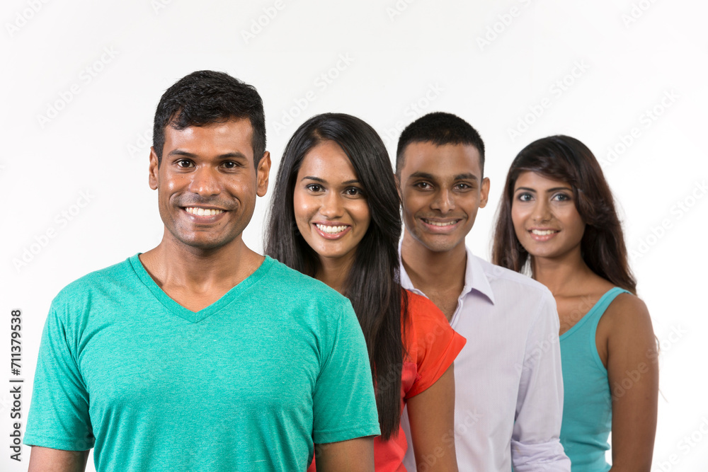 Happy group of Indian friends.