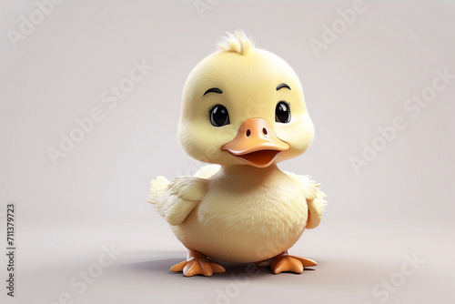 3d cute animal duck render