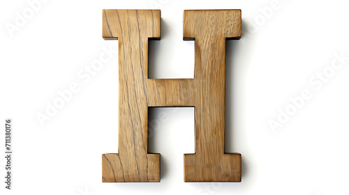 Rustic Wooden Letter H
