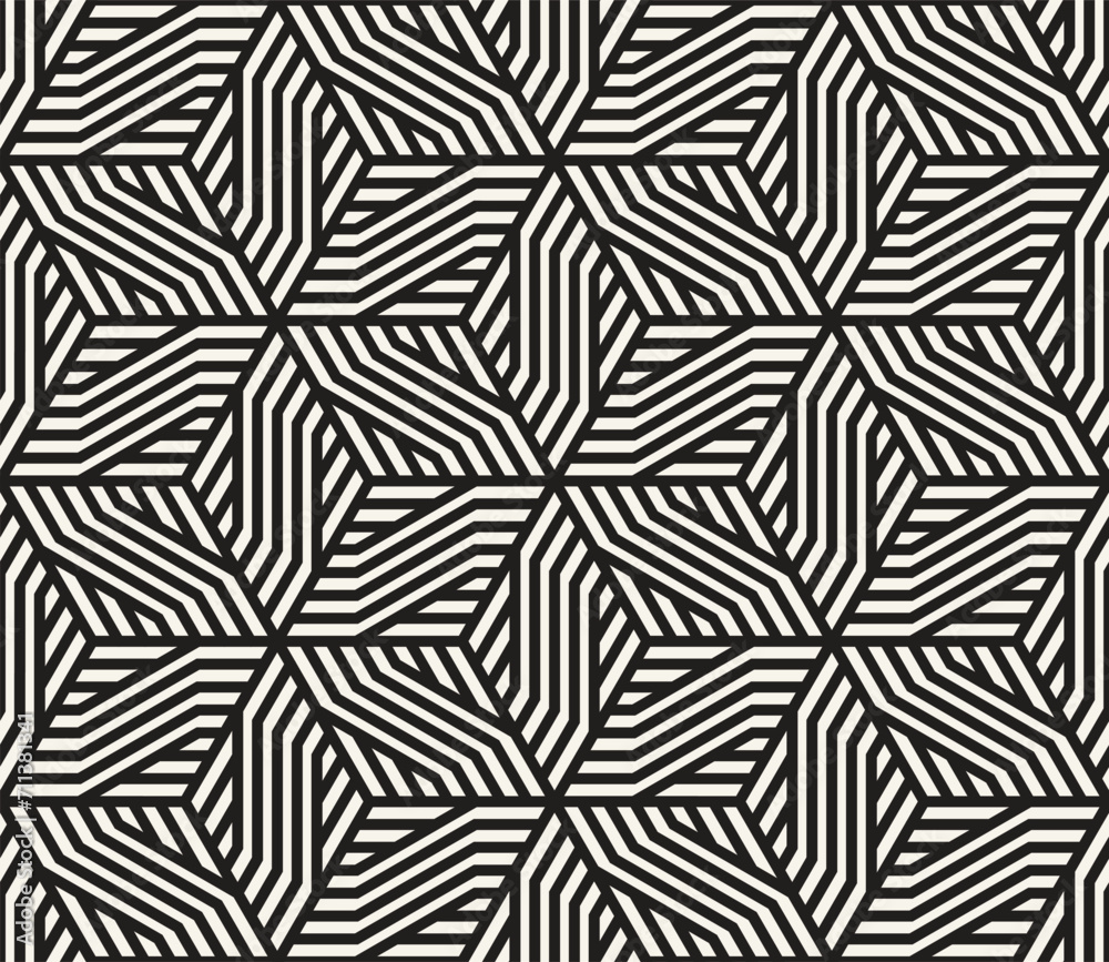 Vector seamless pattern. Repeating geometric elements. Stylish monochrome background design. Vector seamless pattern. Repeating geometric elements. Stylish monochrome background design.