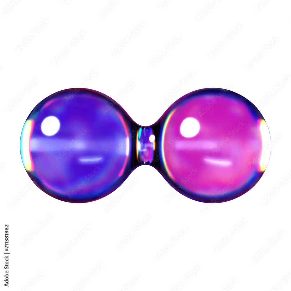 Fototapeta premium 3D Split Balls Illustration