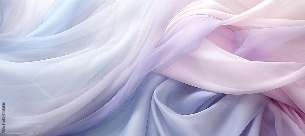 Obraz premium Tranquil and soothing abstract background pattern with gentle folds in calm pastel color tones