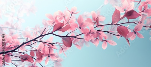 Serene and tranquil spring nature background with vibrant pastel colors in full bloom © Aliaksandra