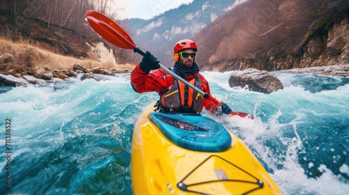 Whitewater Kayaking Action photo