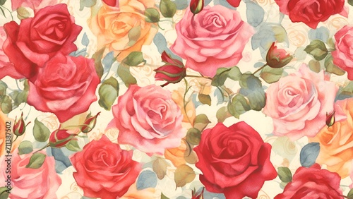 Beautiful Rose pattern background