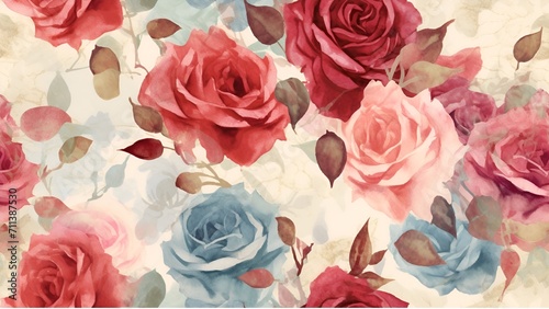 Beautiful Rose pattern background