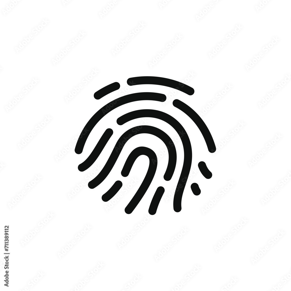 Finger print icon isolated on transparent background Finger print icon isolated on transparent background