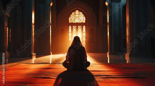 muslim praying, fron view, photo,