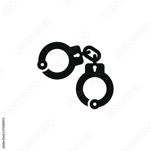 Handcuffs icon isolated on transparent background