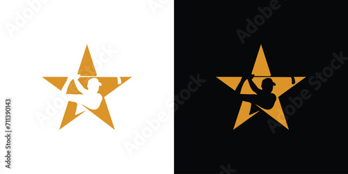 The golf star logo design is unique and modern 2.