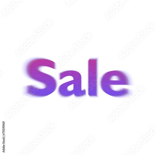 An abstract transparent text graphic word sale marketing design element.