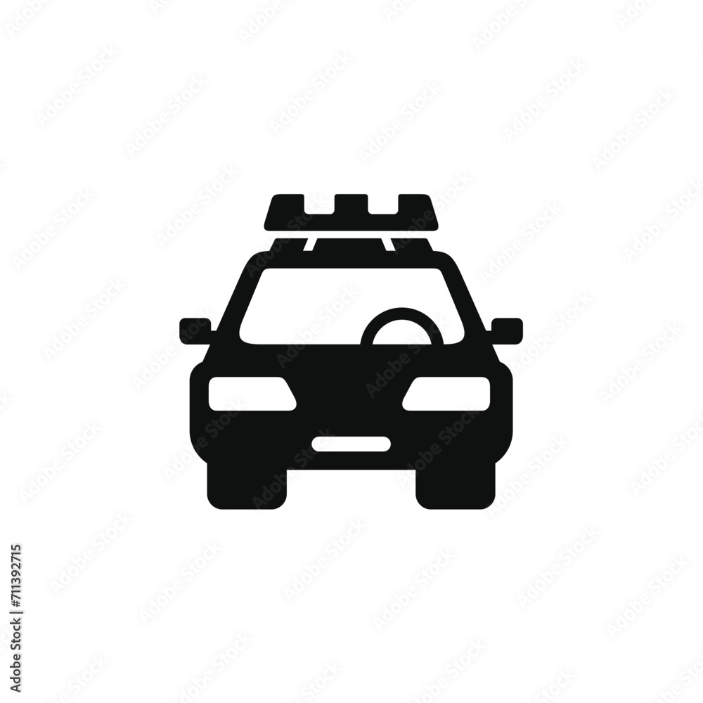 Police car icon isolated on transparent background