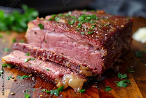 delicious chopped corned beef photo