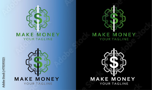 make money, dollar, money logo, dollar logo, setting logo, dollar setting, creative logo, business, brand logo, online, make money online, online money making logo, money making logo, unique logo