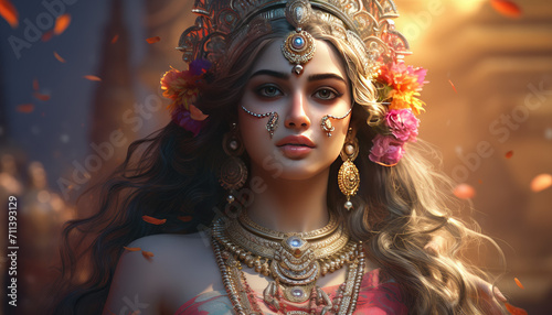Goddess Lakshmi in creative concept