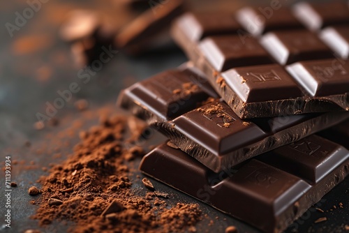 delicious cocoa, pure dark chocolate