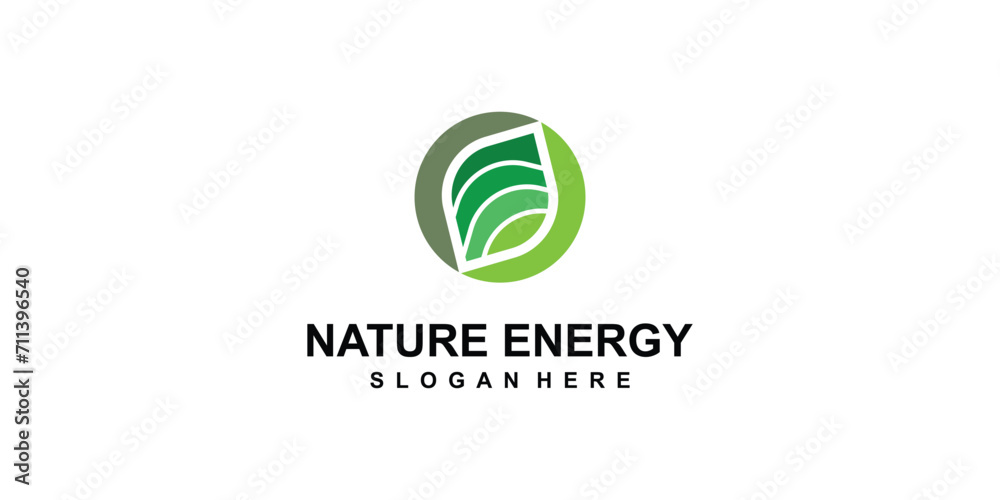 Simple nature energy logo design with modern concept| premium vector Simple nature energy logo design with modern concept| premium vector