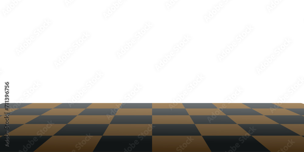 black and brown chess board on a transparent background. wooden chess board floors. checkerboard wooden bottom