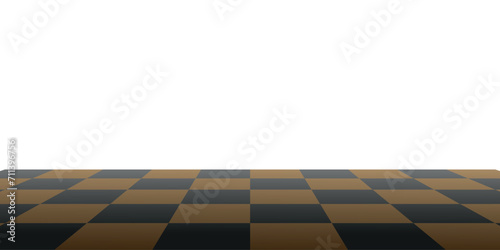 black and brown chess board on a transparent background. wooden chess board floors. checkerboard wooden bottom