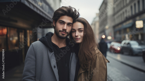 Portrait of couple in the city