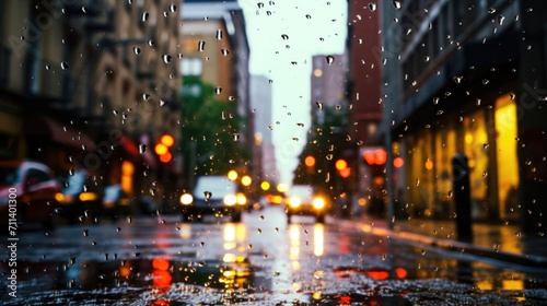 Urban Raindrop Effect: Enhancing Mood in City Scenes